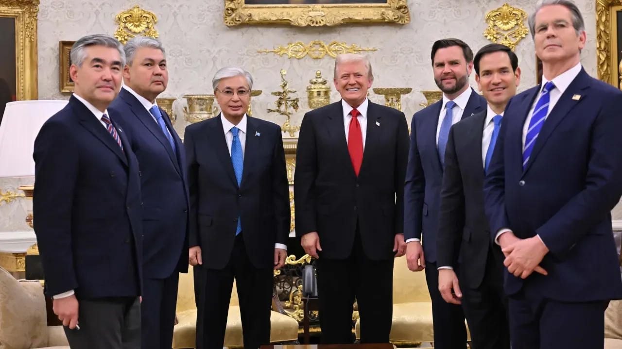 President Trump and President Tokayev at the Oval Office, November 2025.
